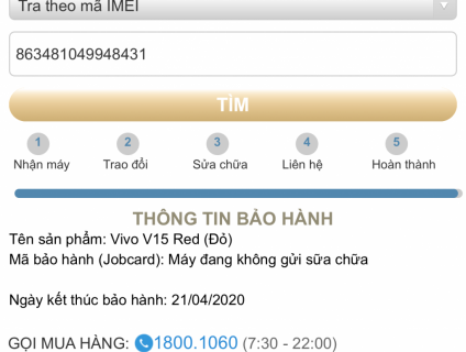 Vivo V15 đỏ ram 6gb, 128gb, mua 21/4/2019