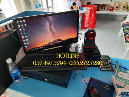 Combo máy tính tiền bằng mã vạch cho Cửa hàng bánh kẹo