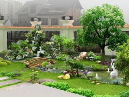 Thiết kế thi công Sân vườn đẹp, cảnh quan ngoại thất, thiên nhiên,