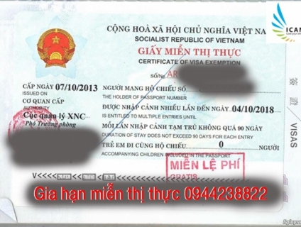 Gia hạn visa việt nam tại TPHCM-Quận 12