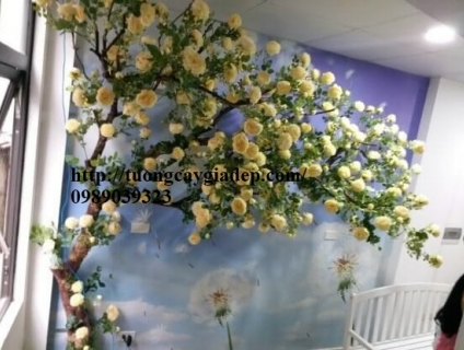 cây hoa hồng giả