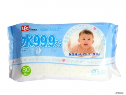 Giấy ướt Lec E-161 80 tờ 99.9% nước tinh khiết