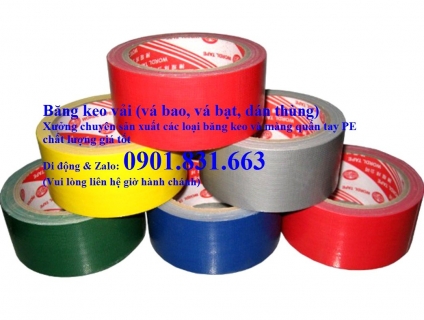 Băng keo vải (vá bao, vá bạt,...) chất lượng giá sỉ tại xưởng