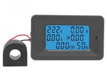 Đồng hồ đo công suất hiển thị 6 thông số A, V, W, KW, Hz, Cos φ Công t