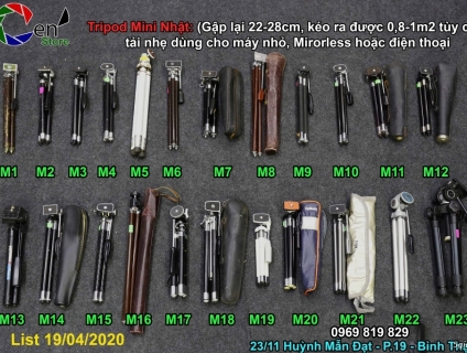 List chân máy ảnh, máy quay Nhật Bản tháng 4/2020: Slik, Velbon,Sony..