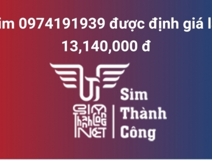 Cần bán sim Viettel 0974191939 Tp HCM Giá mềm
