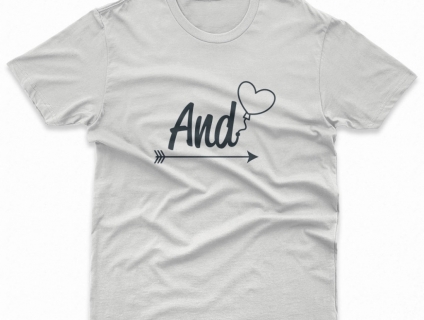 Áo Thun Tay Ngắn Nam Nữ Cổ Tròn in hình trái tim