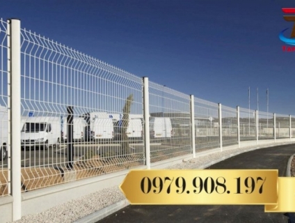 hàng rào lưới thép chấn sóng, hàng rào lưới thép mạ kẽm sơn tĩnh điện