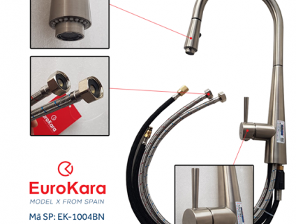 Vòi rửa bát EuroKara EK-1004BN SIÊU ĐẸP