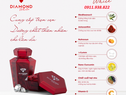 Viên Uống Diamond White trắng da an toàn hiệu quả nhanh.