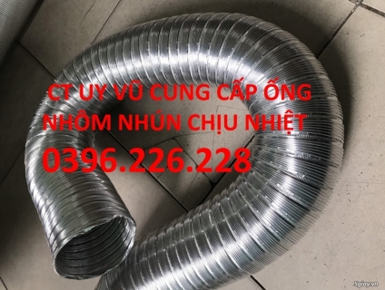 Ống nhôm nhún 2m kéo giãn 2m8 dùng dẫn khí nóng chịu nhiệt tốt dễ uốn