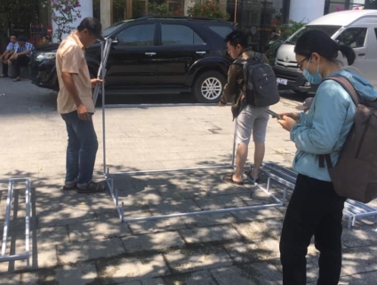 Thợ sắt nha trang gia công khung kệ lễ hội âm thực 2021