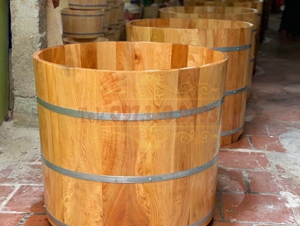 BỒN GỖ TẮM PƠ MU CHUẨN XỊN