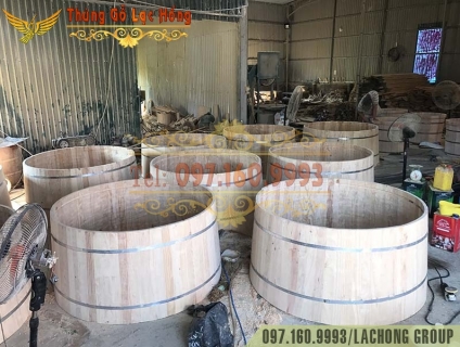 BỂ TẮM BẰNG GỖ 4 NGƯỜI CHO RESORT