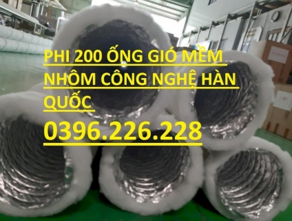 Ống gió mềm nhôm có bảo ôn phi 400 dùng cho hệ thống điều hòa .