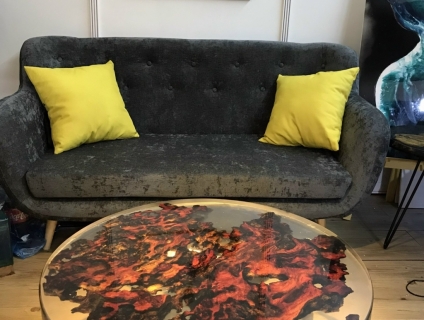 BÀN GỖ TRÒN EPOXY RESIN