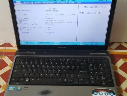 Bán laptop Toshiba i5-2430m 4gb hdd 320gb