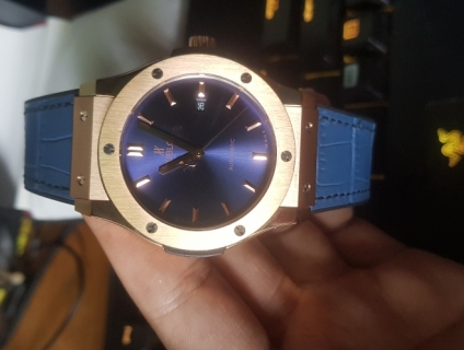 Đồng hồ Hublot Classic Fusion Rose Gold Blue hàng Replica 1:1