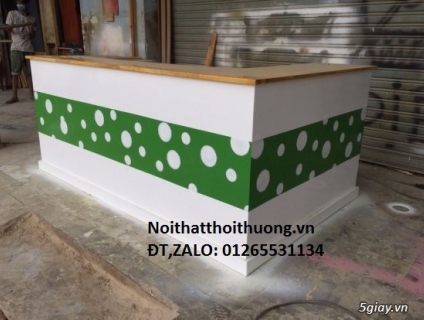 Mẫu quầy bar gỗ đẹp cho quán cà phê, trà sữa HCM, Bình Dương, Đồng Nai