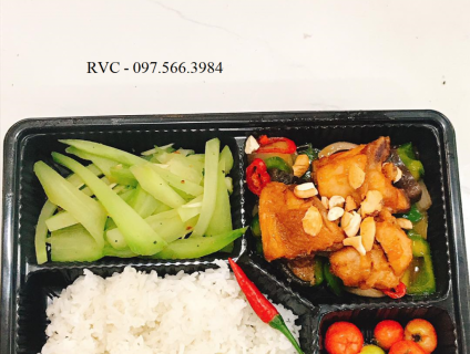 Hộp Nhựa Đựng Cơm Dùng 1 Lần 4 Ngăn Gía Sỉ