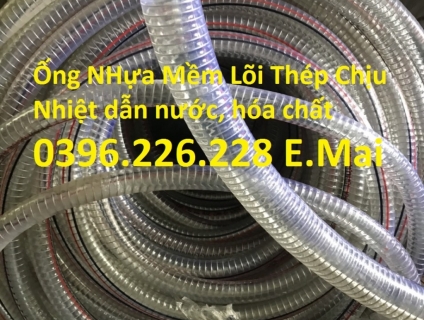 Cung cấp ống nhựa mềm xoắn kẽm không mùi phi 27 dày 3mm dẫn nước sạch.