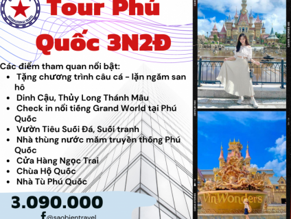 TOUR ĐẢO NGỌC PHÚ QUỐC 3 NGÀY 2 ĐÊM