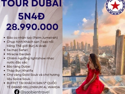 TOUR DUBAI 5 NGÀY 4 ĐÊM CAO CẤP