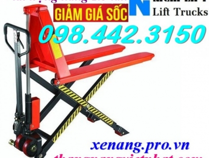 Xe nâng tay cắt kéo nâng cao 800mm - tải trọng 1.5 tấn khuyến mãi sốc