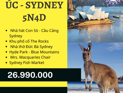 TOUR UC - SYDNEY 5 NGÀY 4 ĐÊM