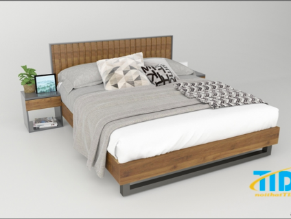 GIƯỜNG NGỦ-TI-GN026 giường nâu