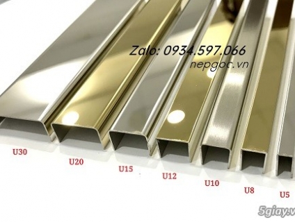 Nẹp trang trí chữ U inox - Nẹp U inox 304 - Nẹp chỉ inox khe giãn cách