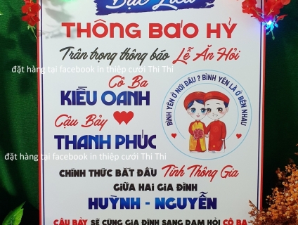 bảng tên cô dâu chú rể để cổng đám cưới đám hỏi giá rẻ 2022