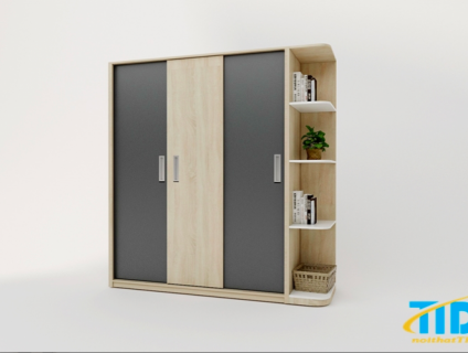 Tủ Áo TI-TA041 cửa  nâu  tủ  vàng