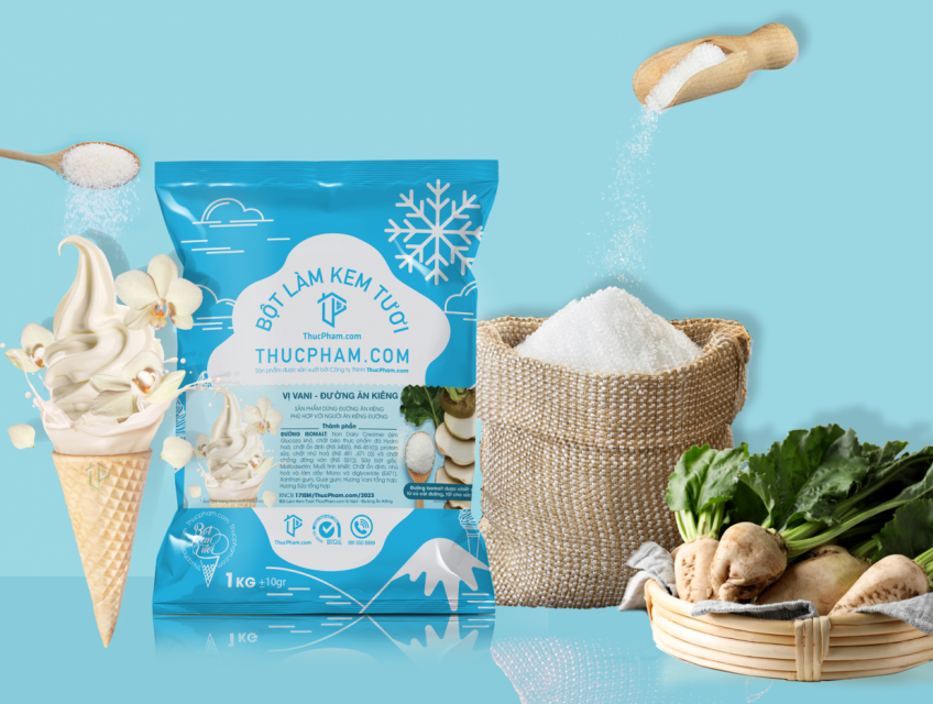 Bột Làm Kem Tươi Dùng Đường Ăn Kiêng Cho Bà Bầu