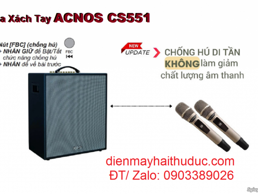 Loa Acnos CS551 công suất 400W lớn nhất dòng loa xách tay