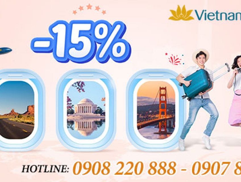 VNA giảm 15% giá vé giữa TPHCM – San Francisco