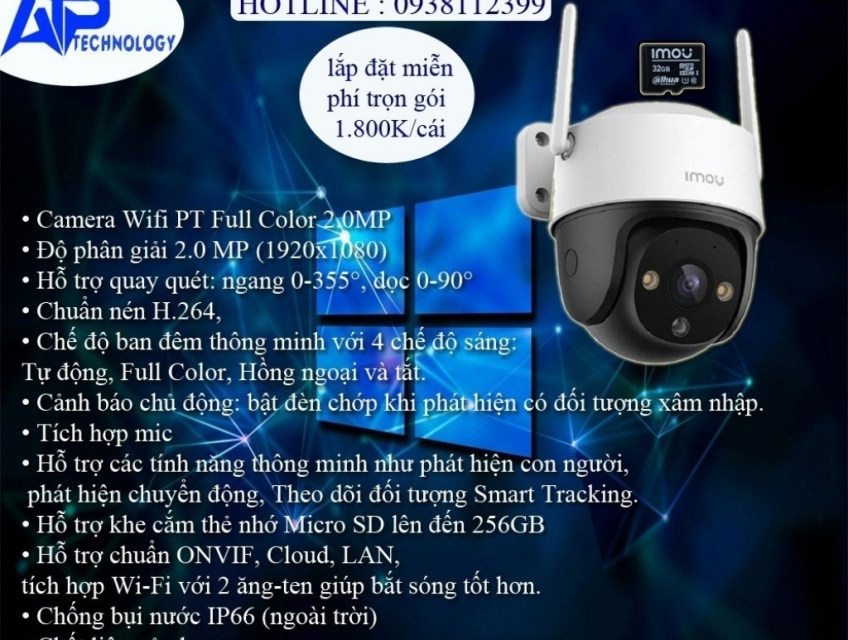 Lắp Camera Ngoài Trời Giá Rẻ - Miễn Phí Lắp Đặt