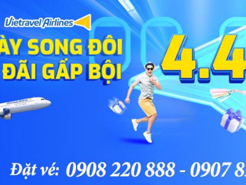 Vietravel Airlines ưu đãi vé máy bay ngày 4/4