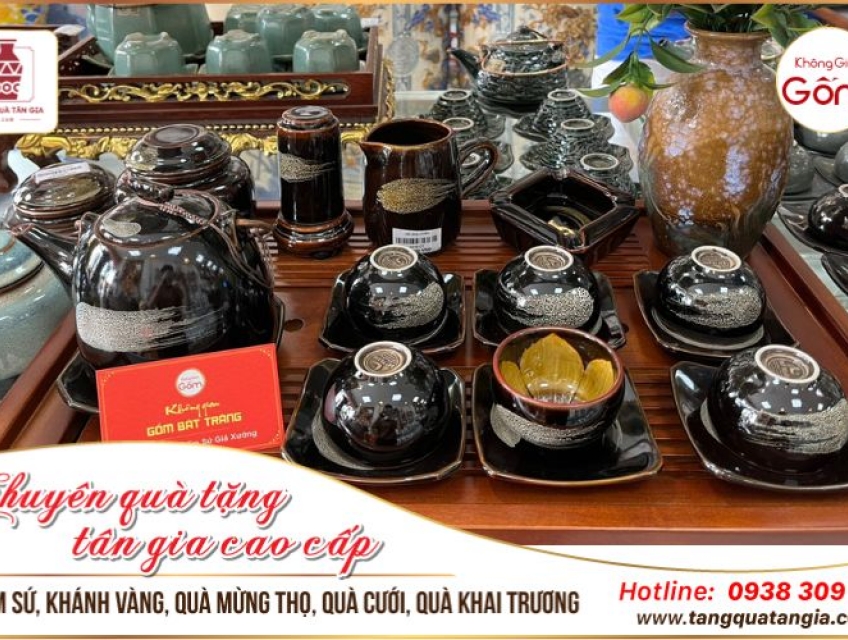 Độc đáo với bộ ấm chén uống trà men hỏa biến