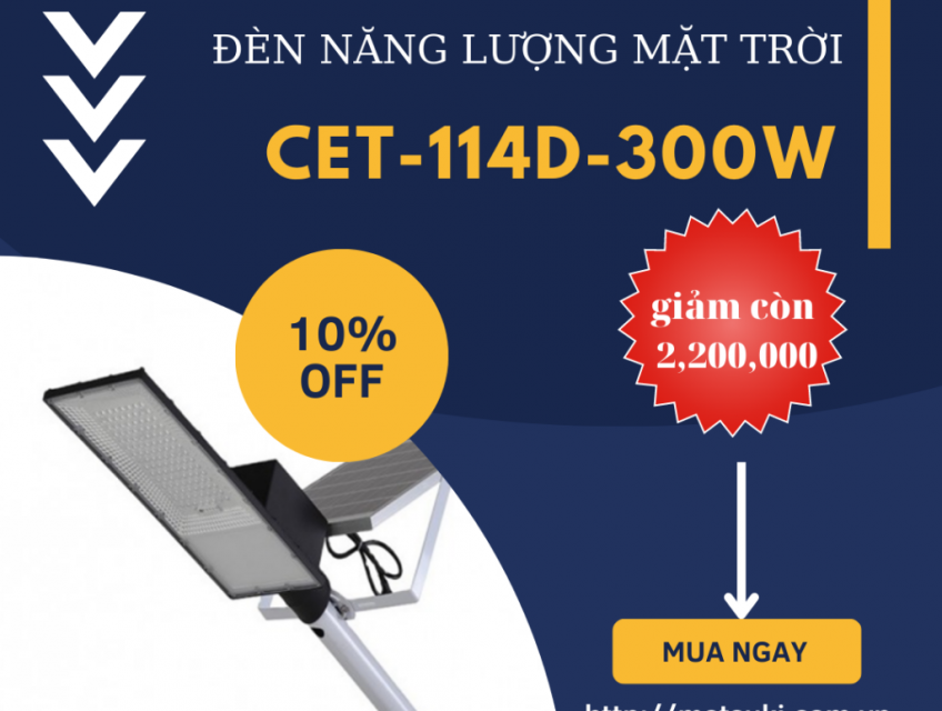 Đèn năng lượng mặt trời SHCET CET-114D-300W
