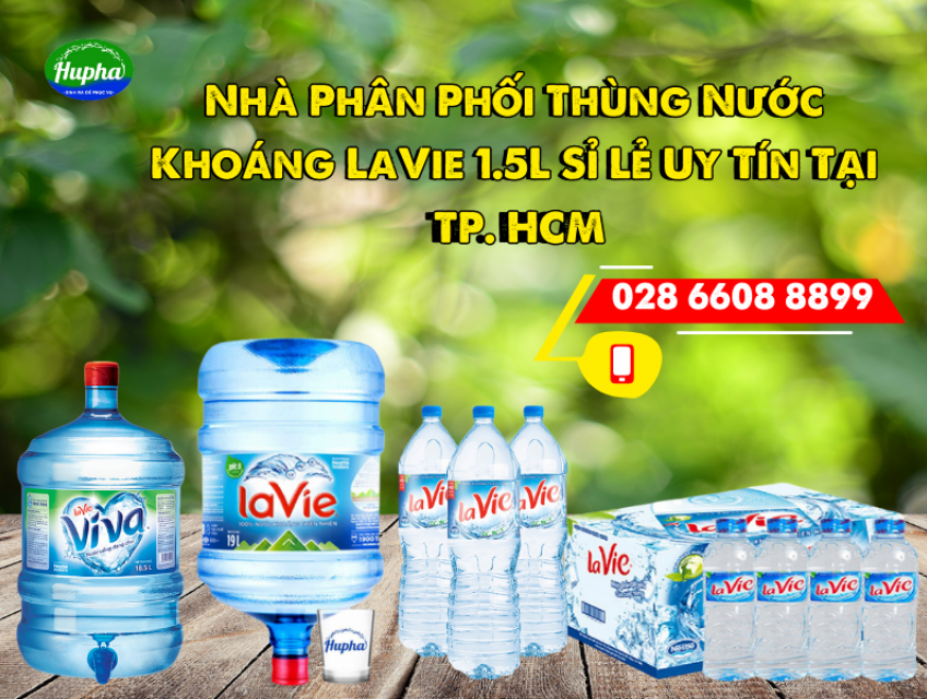 Nước Khoáng Lavie 20 Lít (19 Lít) Bình Úp l Tài Trợ Máy Nước Nóng