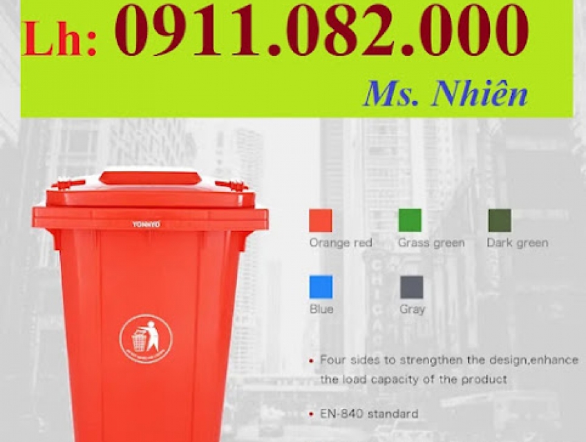 Cung cấp thùng rác giá rẻ- giảm giá thùng rác 120L 240l tại trà vinh-