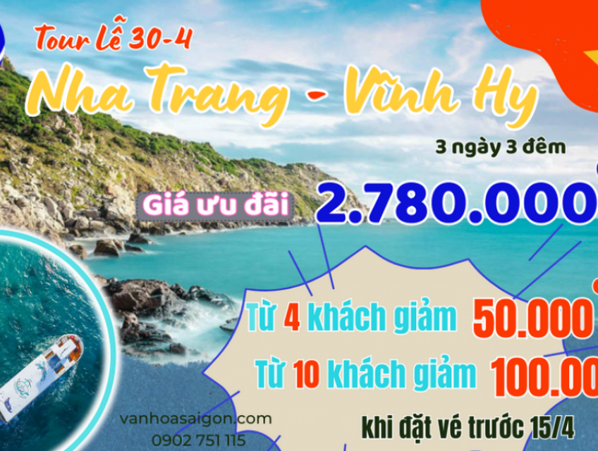 Tour Nha Trang - Đà Lạt - Phú Quốc khuyễn mãi 30/4