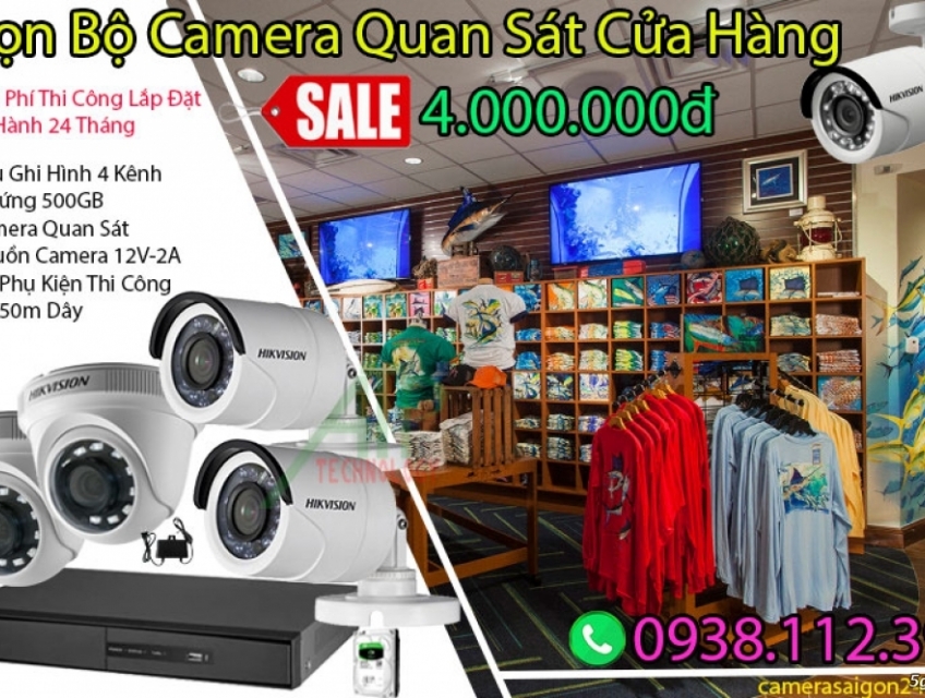 Trọn Bộ Camera Quan Sát Cửa Hàng Giá Rẻ