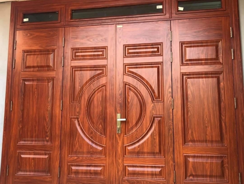 cửa thép vân gỗ ? cấu tạo chi tiết cửa thép vân gỗ