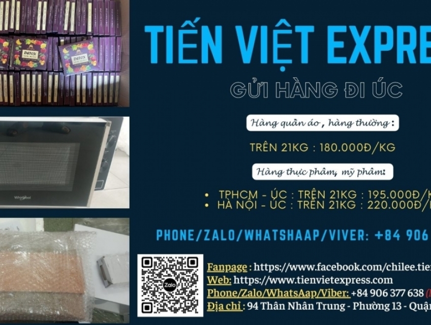 Gửi hàng đi Úc giá rẻ tại Tiến Việt Express