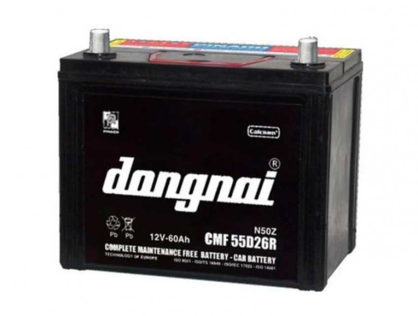 BÌNH ẮC QUY ĐỒNG NAI 60Ah CMF 55D26L/R