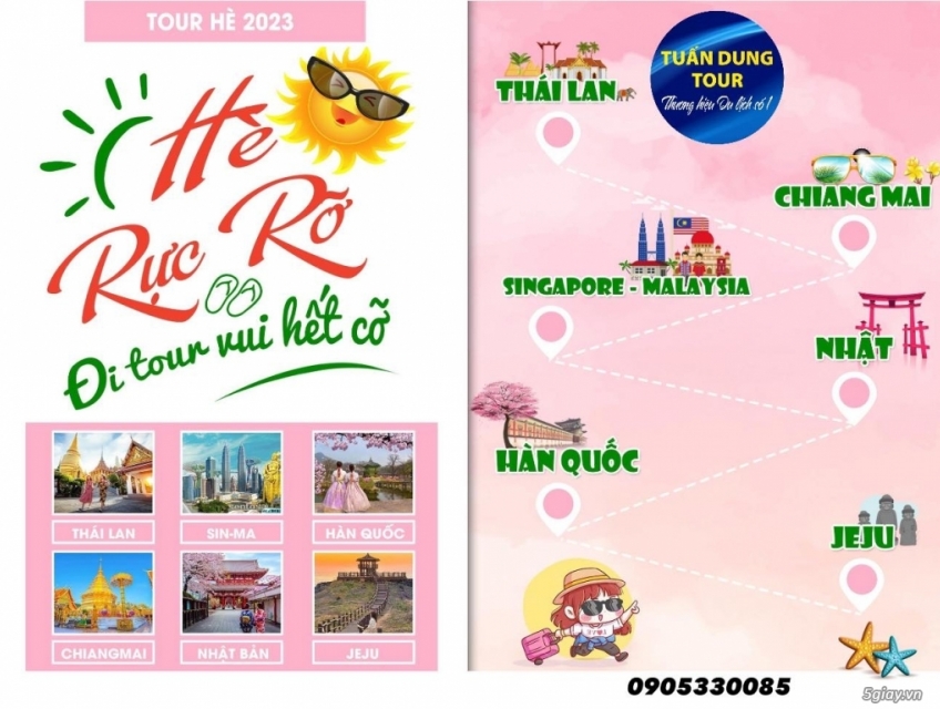 CHÙM TOUR DU LỊCH TRONG NƯỚC + NƯỚC NGOÀI NỔI BẬT 2023