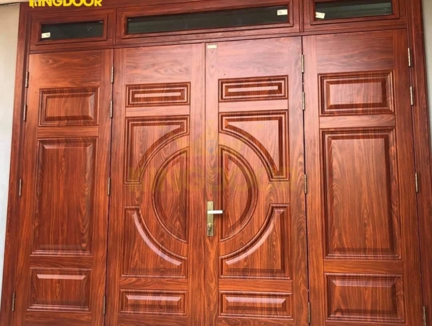 CỬA THÉP VÊN GỖ HIỆN ĐẠI 2023