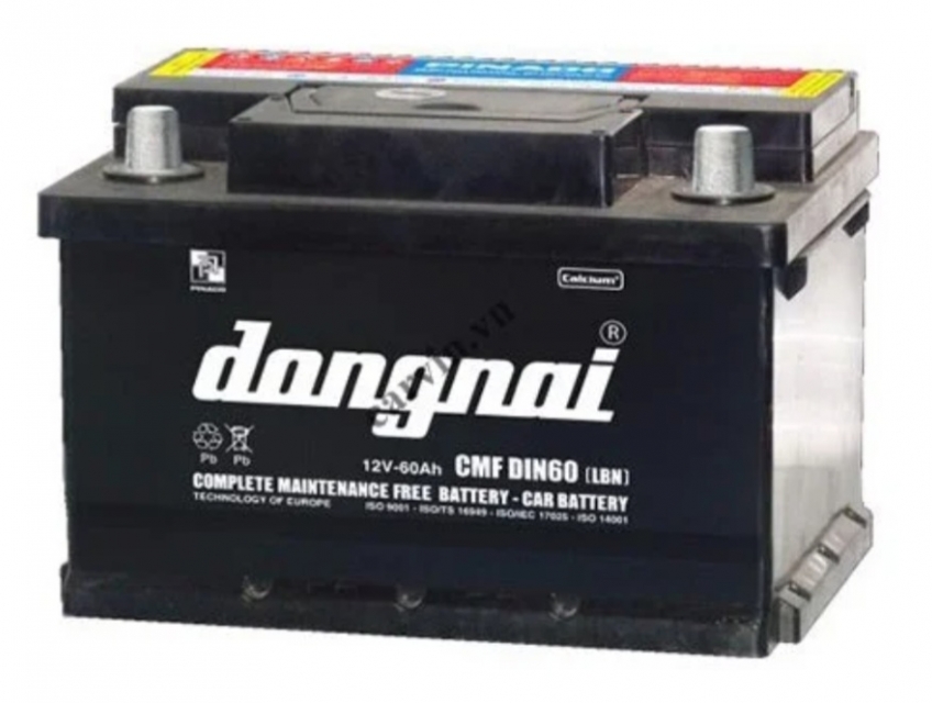 BÌNH ẮC QUY ĐỒNG NAI 12v 60Ah CMF DIN60-LBN